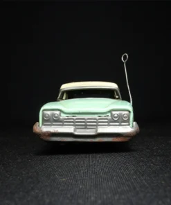 tin toy car taxi front view