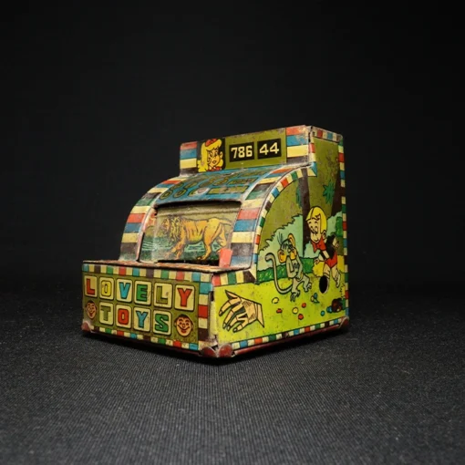tin toy coinbank side view 1