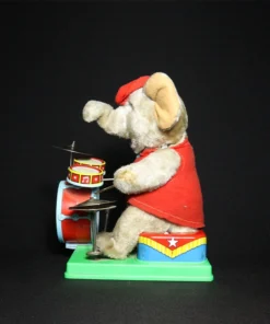 tin toy drummer elephant side view 2