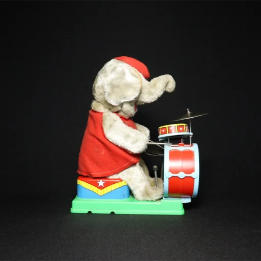 tin toy drummer elephant side view 4