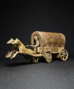 tin toy horse cart side view 1