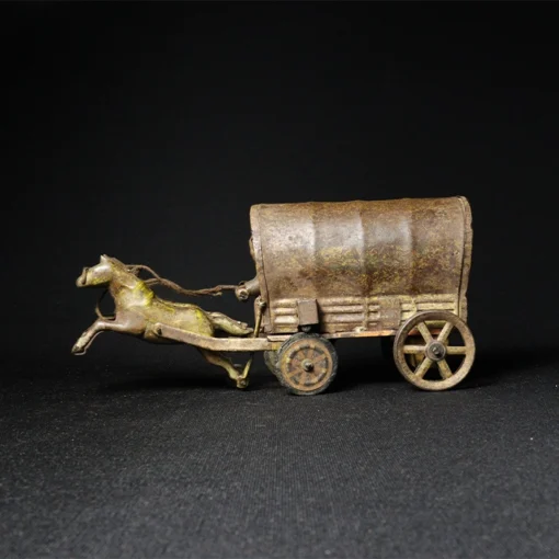 tin toy horse cart side view 2