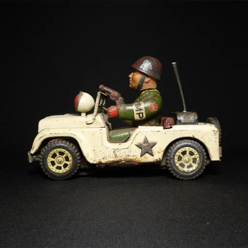 tin toy military jeep side view 2