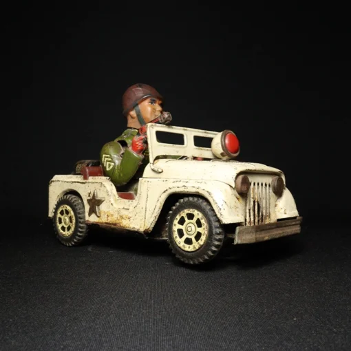 tin toy military jeep side view 3