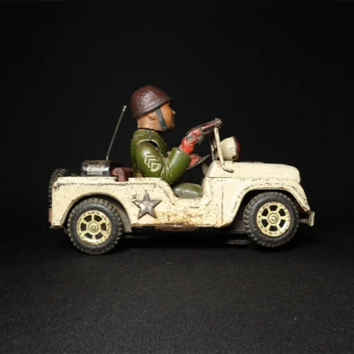 tin toy military jeep side view 4