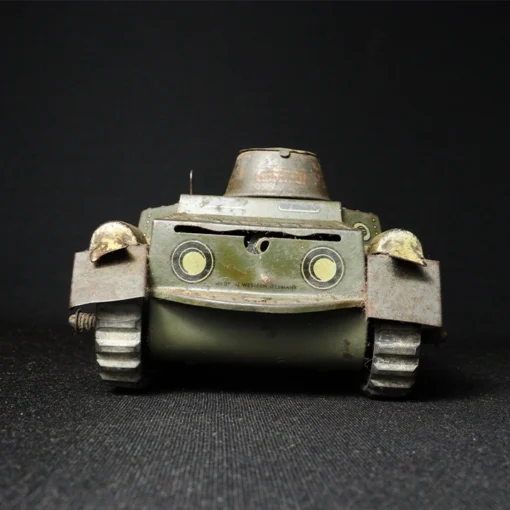 tin toy military tank II back view