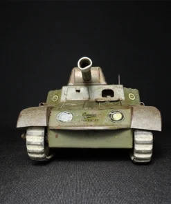 tin toy military tank II front view