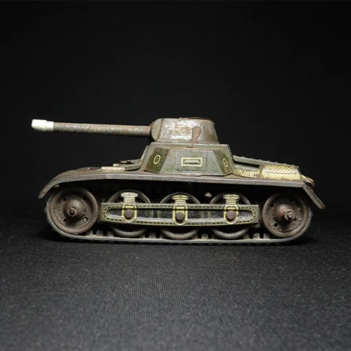 tin toy military tank II side view 2