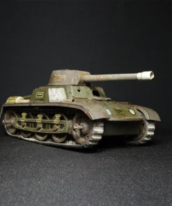 tin toy military tank II side view 3