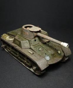 tin toy military tank II top view
