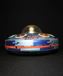 tin toy space ship II front view