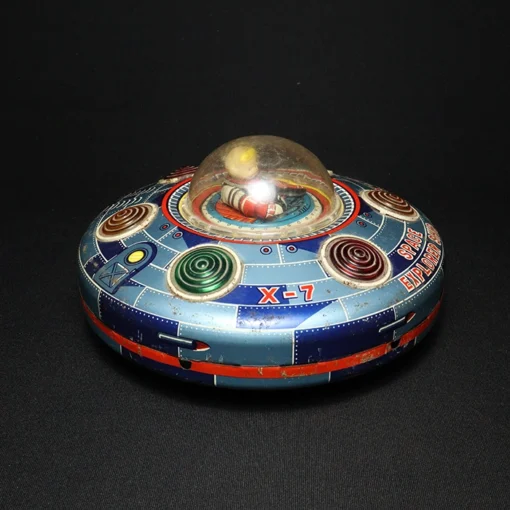 tin toy space ship II top view