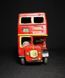 tin toy train bus front view