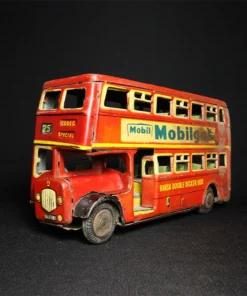 tin toy train bus side view 1
