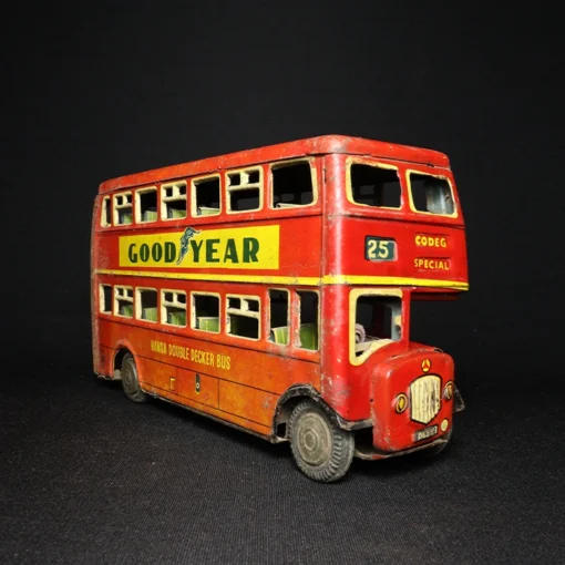 tin toy train bus side view 2
