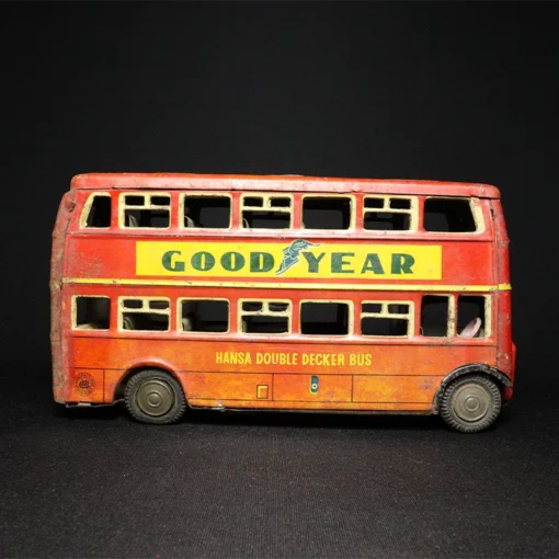 tin toy train bus side view 4
