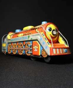 tin toy train engine side view 2