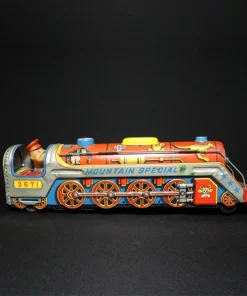 tin toy train engine side view 4