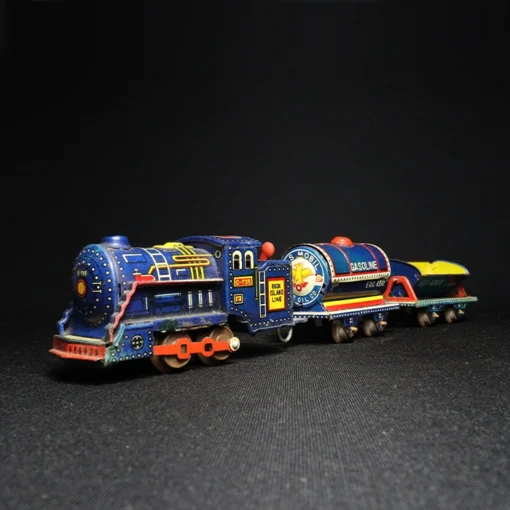 tin toy train set side view 1