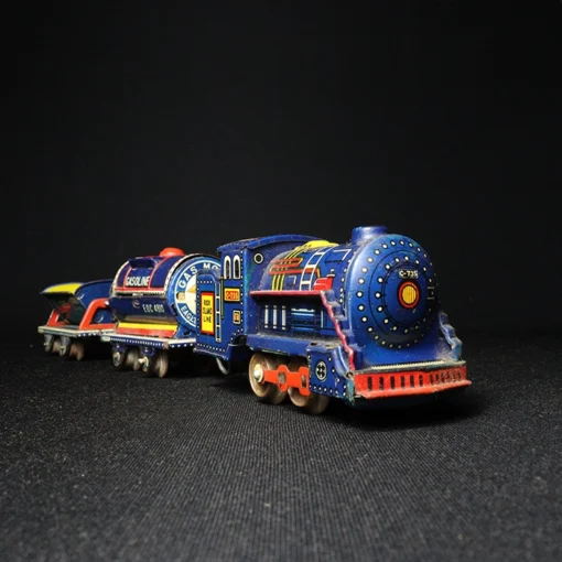 tin toy train set side view 2