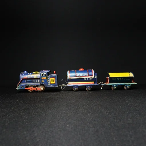 tin toy train set side view 3