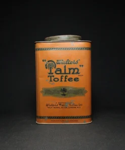 walters palm toffee tin can back view