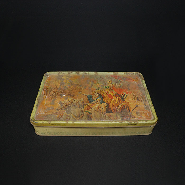advertisement tin sweets box front view