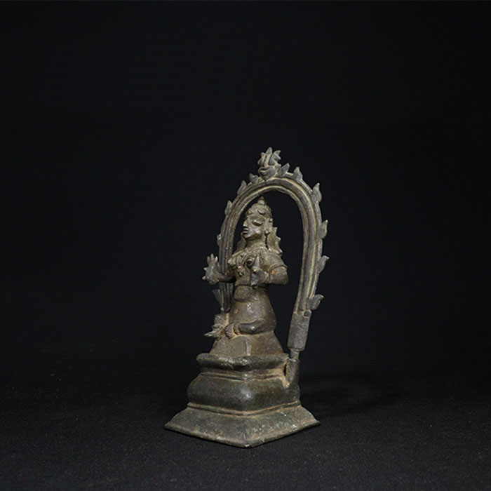 goddess kali bronze sculpture half side view