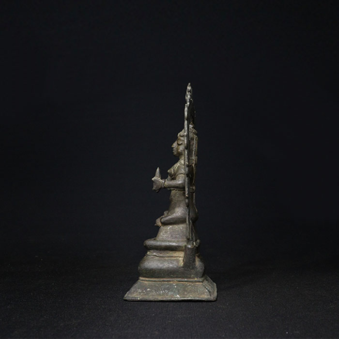 goddess kali bronze sculpture side view 2