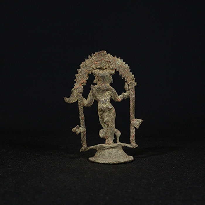 goddess laxmi bronze sculpture back view