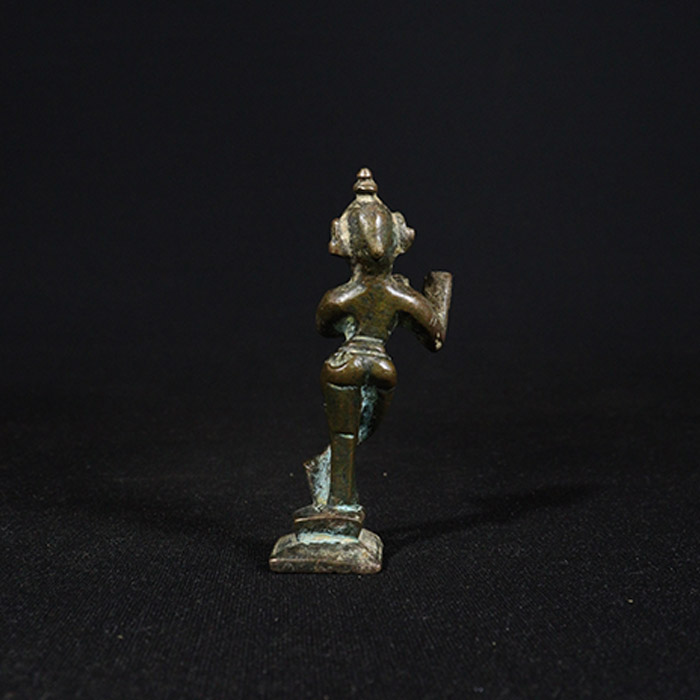 krishna bronze sculpture back view