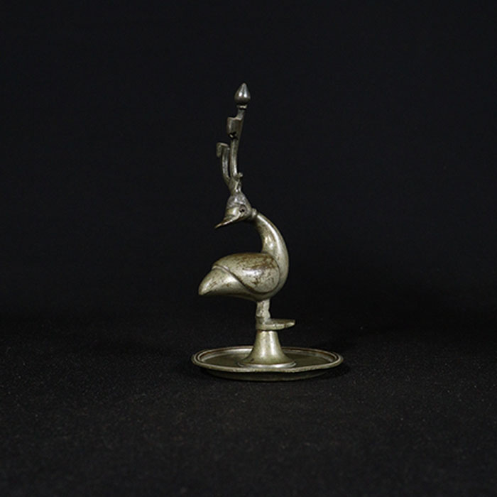 peacock paper weight bronze collectible half side view