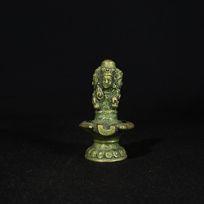 shiva lingam bronze sculpture back view