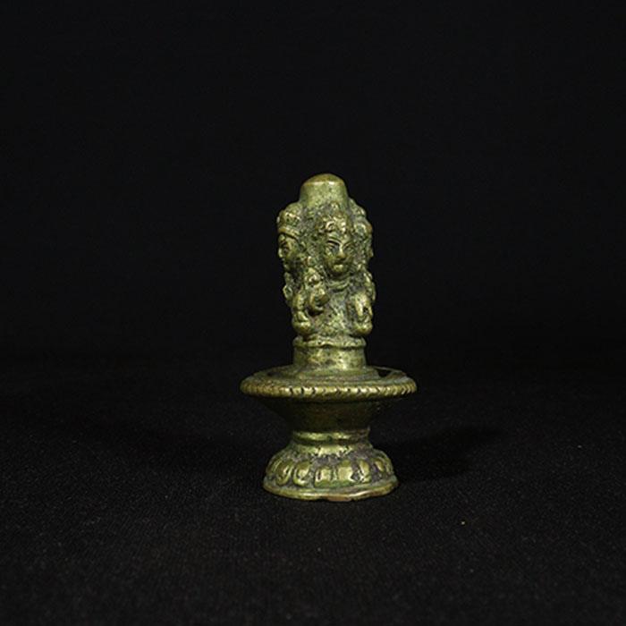 shiva lingam bronze sculpture side view 2