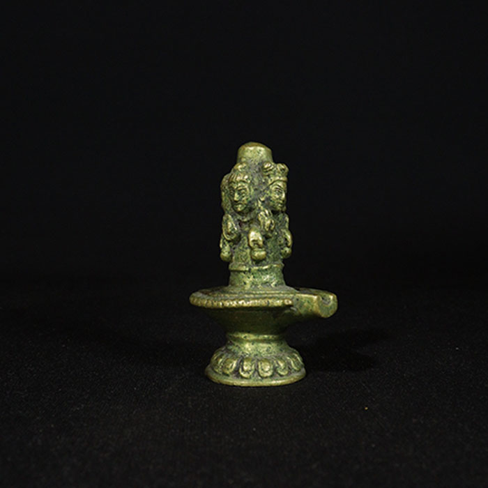 shiva lingam bronze sculpture side view