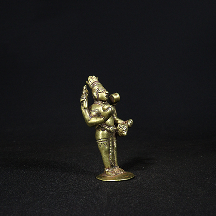 shiva bronze sculpture half side view