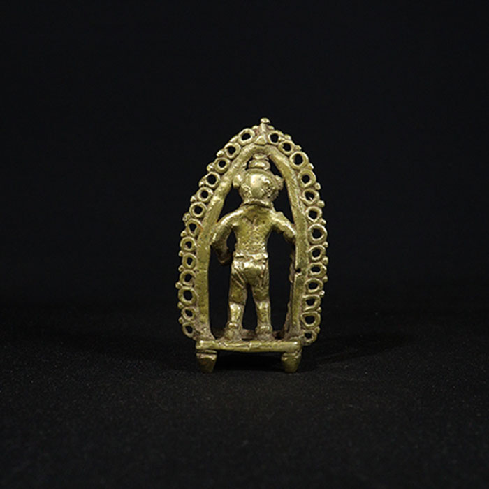tribal shiva bronze sculpture back view