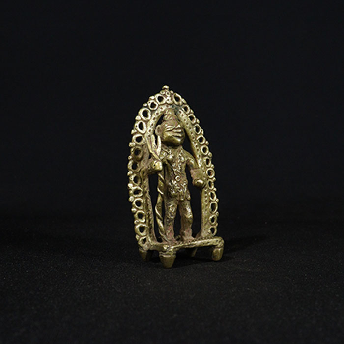 tribal shiva bronze sculpture half side view