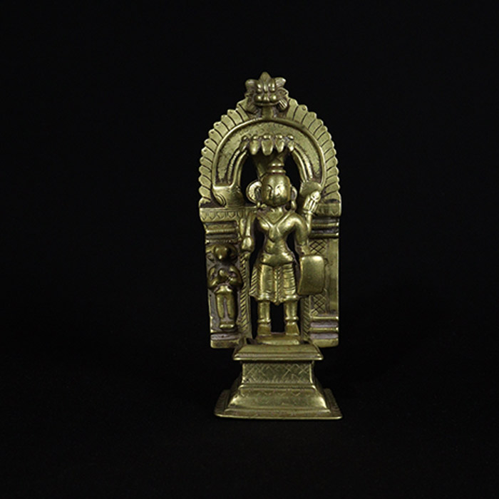 veerbhadra bronze sculpture front view