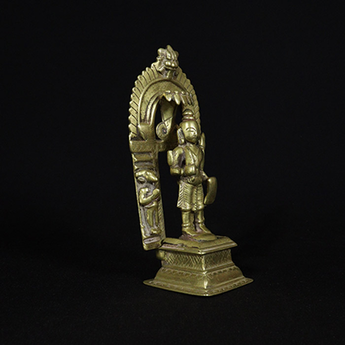 veerbhadra bronze sculpture half side view