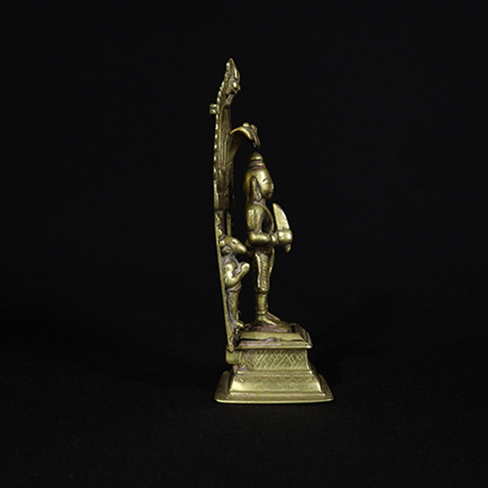 veerbhadra bronze sculpture side view 2