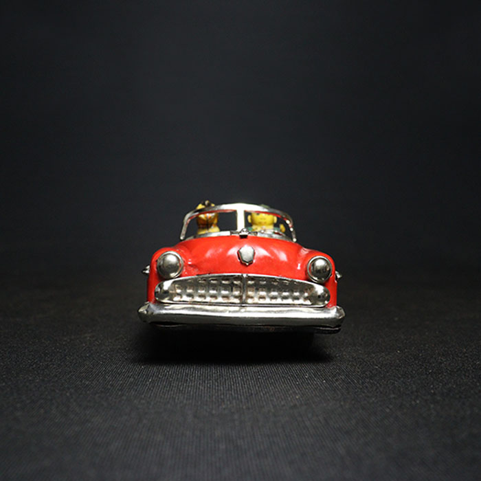 vintage tin toy car front view
