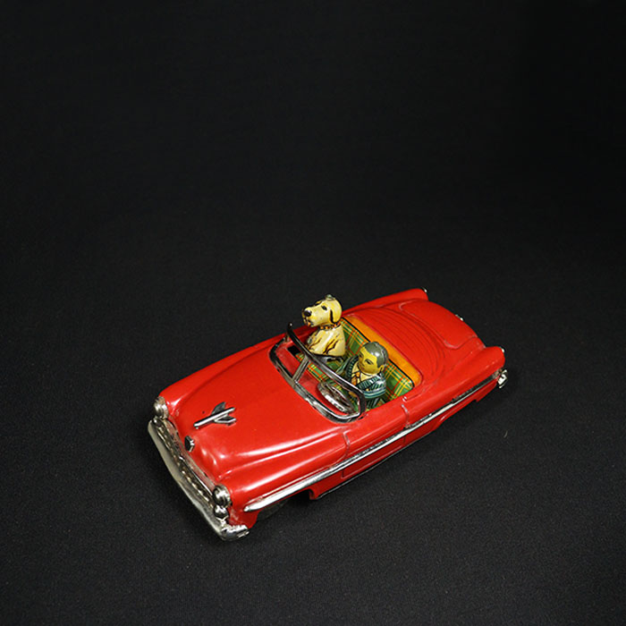 vintage tin toy car top view