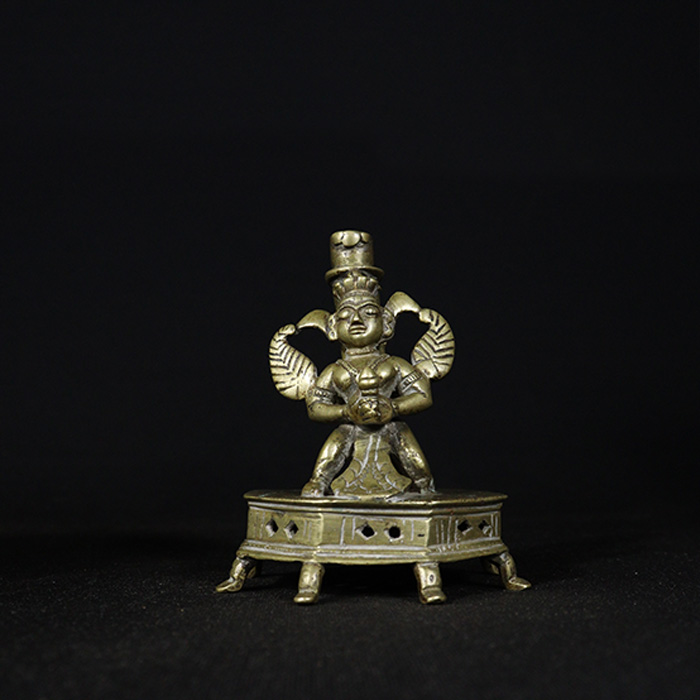 garuda and hanuman bronze sculpture front side view