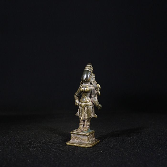 bhudevi bronze sculpture VII half side view