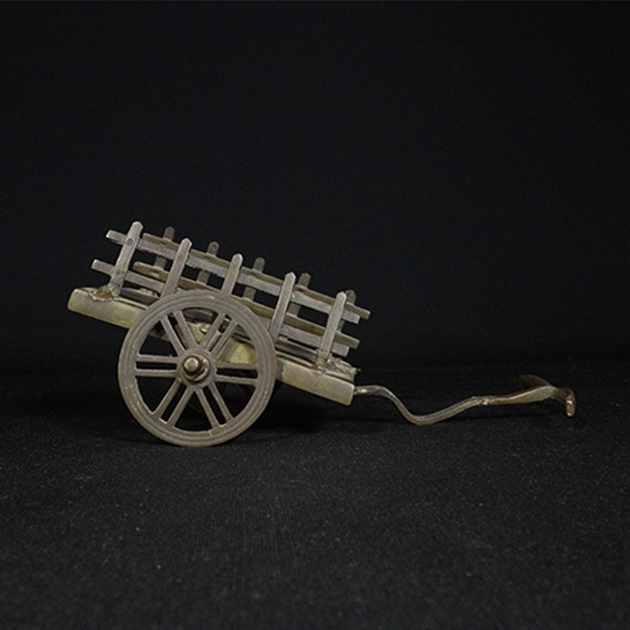bullock cart bronze collectible side view