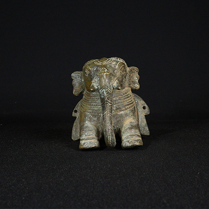 elephant palkhi handle bronze collectible front view