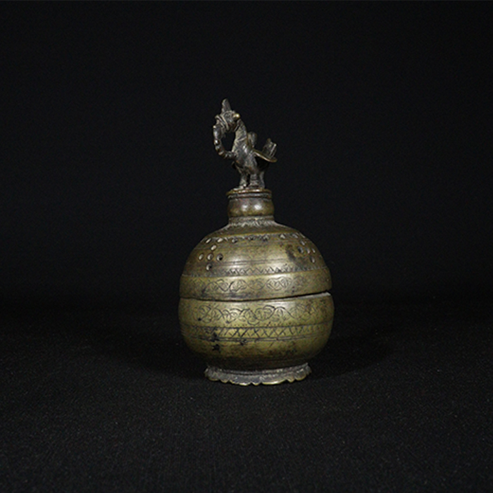 incense burner bronze collectible half side view 2