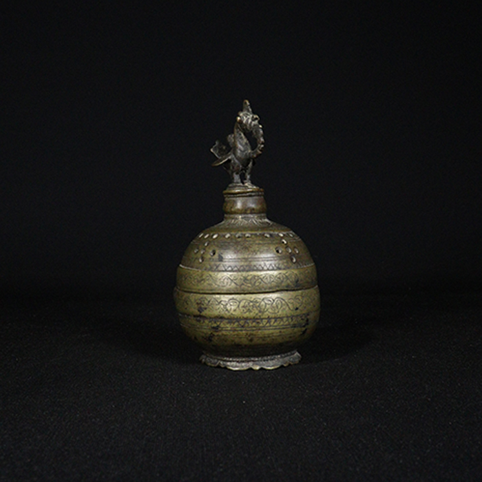 incense burner bronze collectible half side view