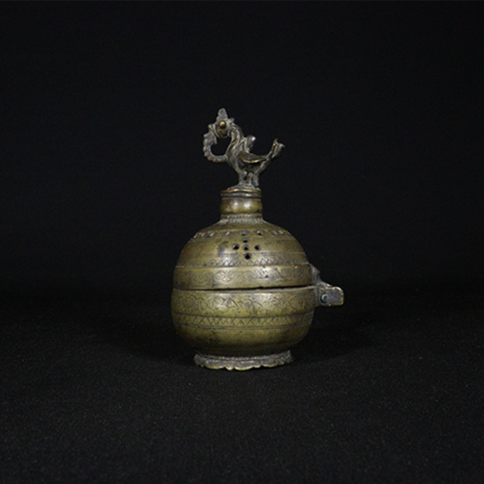 incense burner bronze collectible side view 2